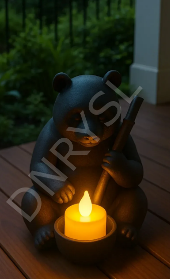 Dekoratif TeaLight Mum Hediyeli Ayı Panda