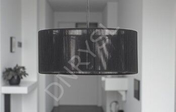 Lina Black Model Dekoratif Modern Jüt İpli Avize, Rustik ve Bohem Aydınlatma