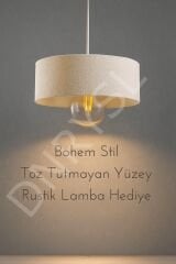 Bohem Dekoratif Beton Sarkıt Avize, PLA Malzeme, Modern ve Minimal Tasarım, Salon ve Mutfak İçin