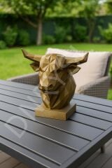 Dekoratif Büst Boğa Heykel Özel Tasarım Hediye 12 X 16 Cm