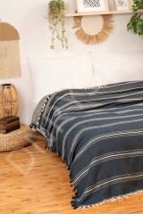 %100 Doğal Pamuk 200x320 cm. Yumuşak Çift Kişilik Pike, Çok Amaçlı Örtü