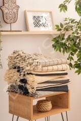 %100 Doğal Pamuk 240x260 cm. Yumuşak Battal Boy Pike, Çok Amaçlı Örtü