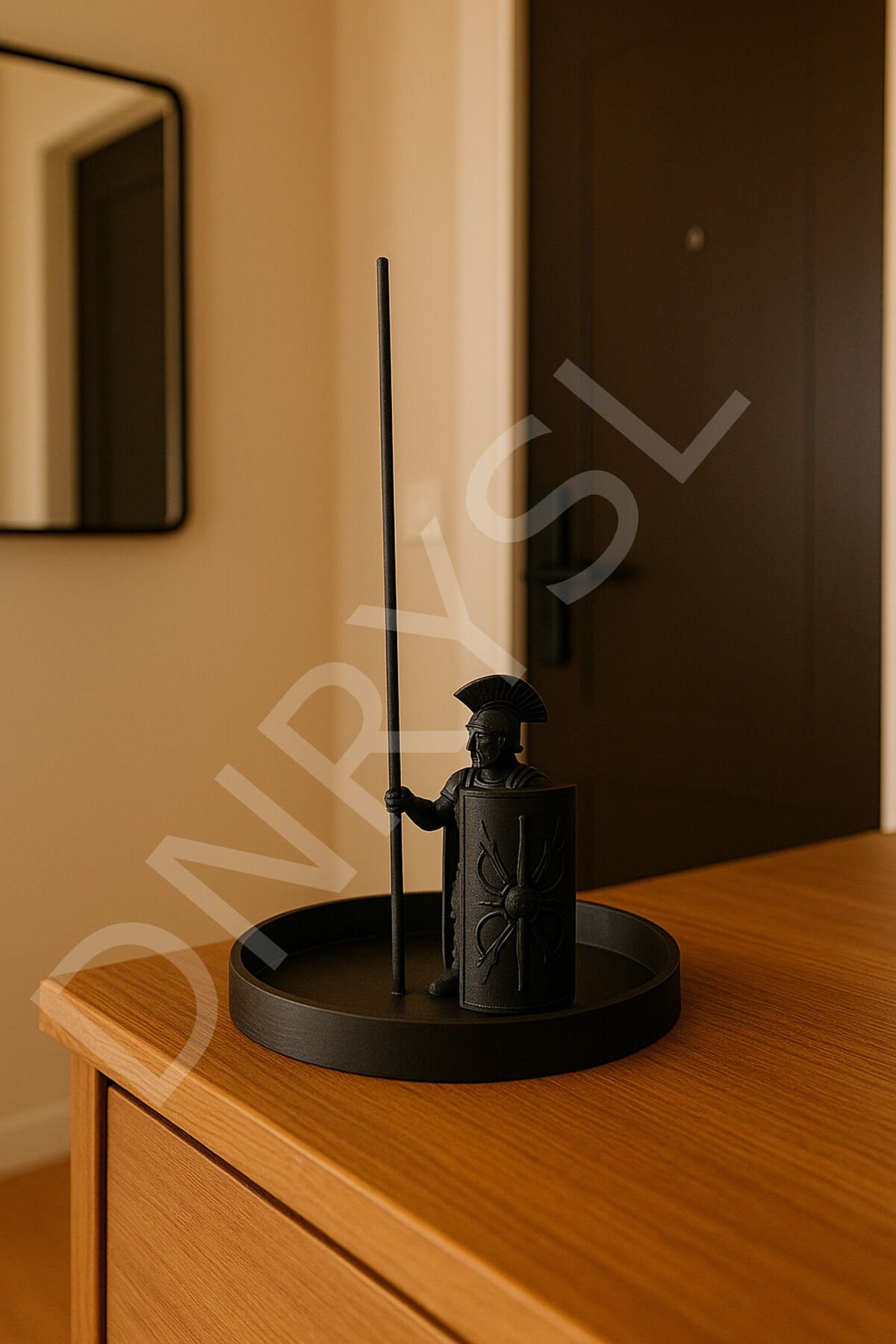 Dekoratif Biblo Roma Tütsülük Beyaz Siyah Modern 9 X 13 Cm Siyah