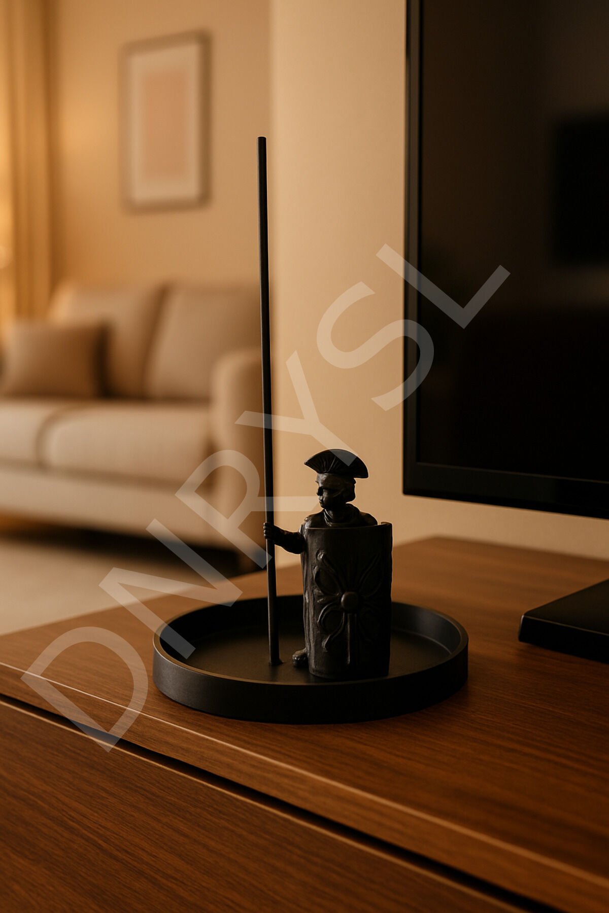 Dekoratif Biblo Roma Tütsülük Beyaz Siyah Modern 9 X 13 Cm Siyah