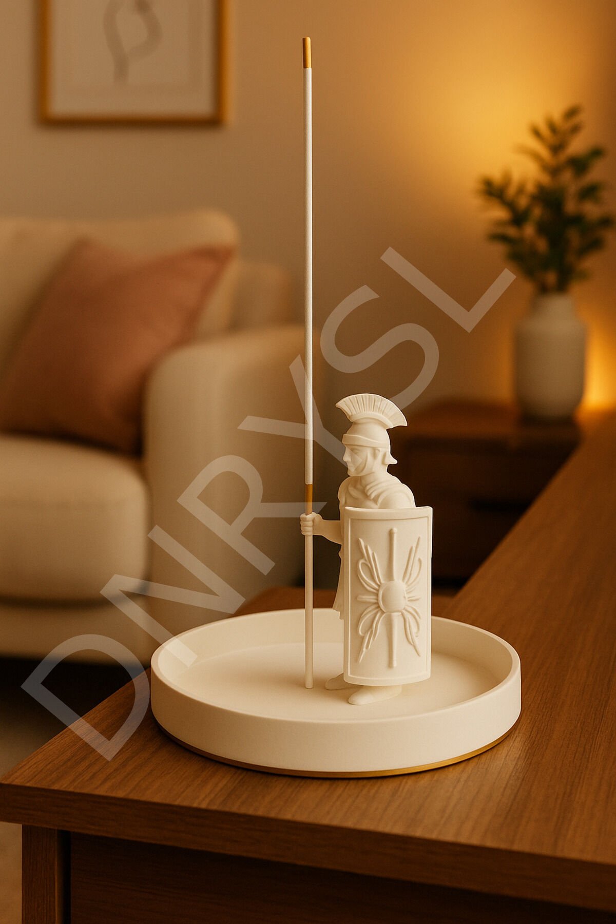 Dekoratif Biblo Roma Tütsülük Beyaz Siyah Modern 9 X 13 Cm Krem