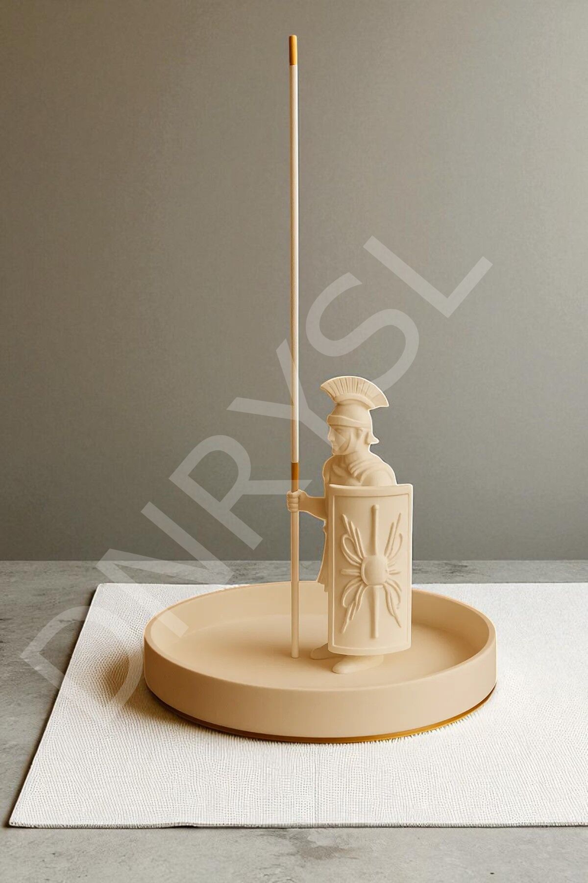 Dekoratif Biblo Roma Tütsülük Beyaz Siyah Modern 9 X 13 Cm Krem