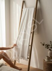 280x300 Battal Boy 4 Kat Müslin Yatak Örtüsü, %100 Pamuk Dokuma, Yumuşak Nefes Alan Yatak Örtüsü